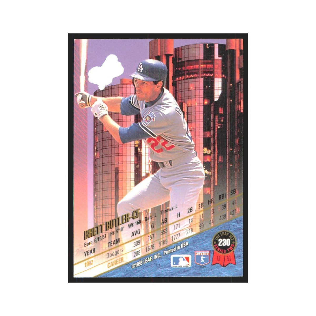 1993 Leaf Brett Butler Dodgers #230