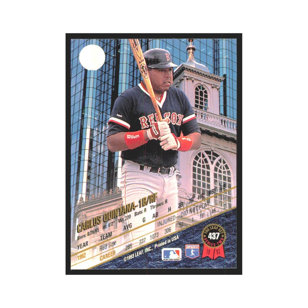 1993 Leaf Carlos Quintana Red Sox #437