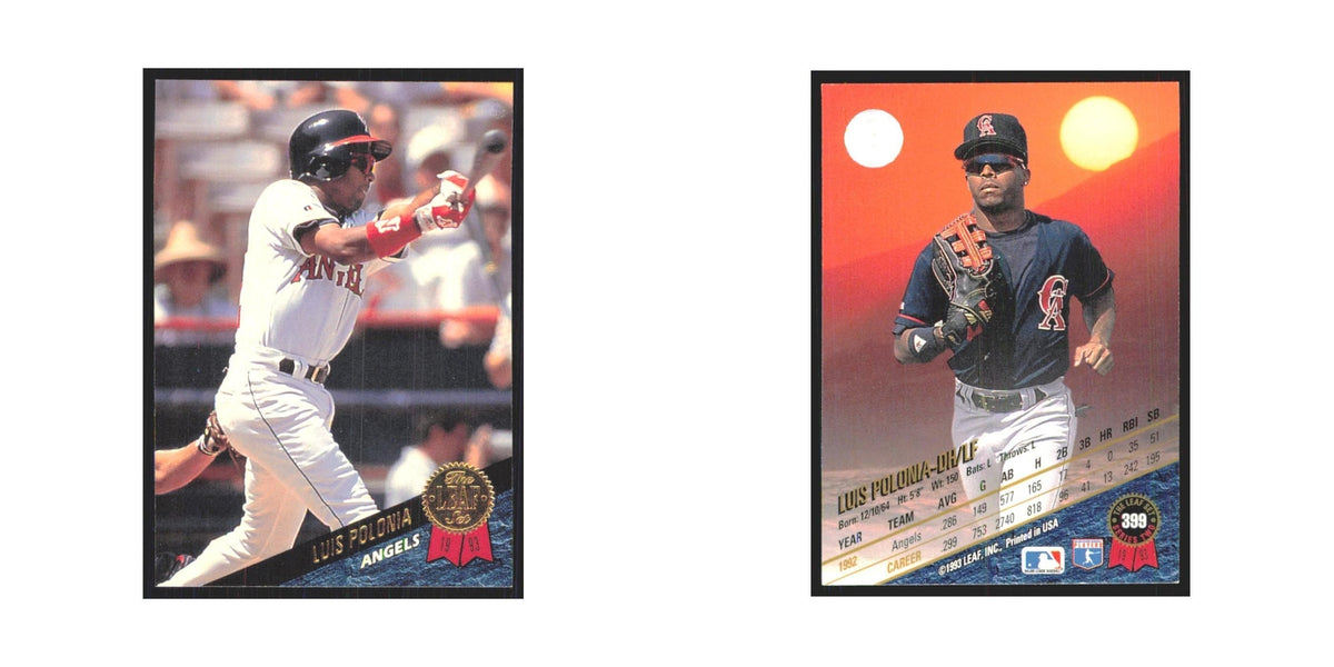 1993 Leaf Luis Polonia Angels #399