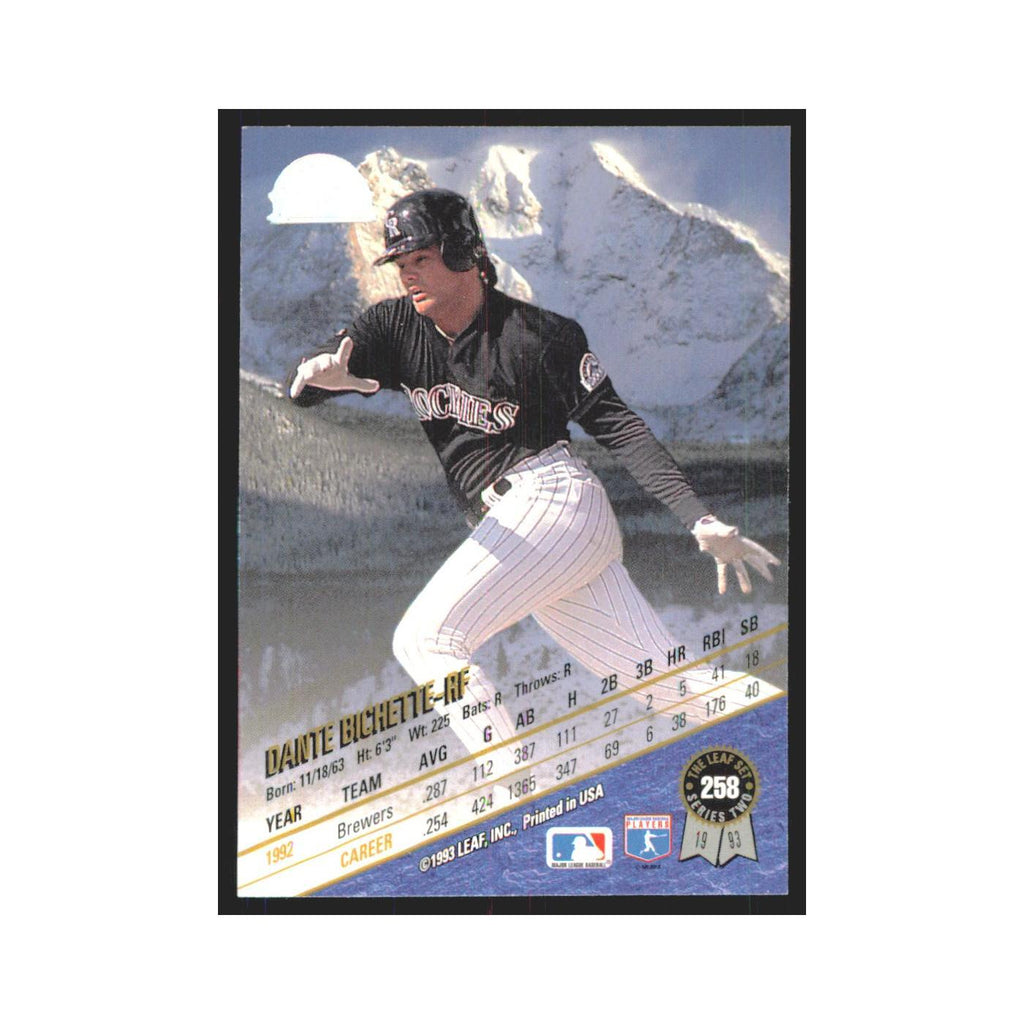 1993 Leaf Dante Bichette Rockies #258