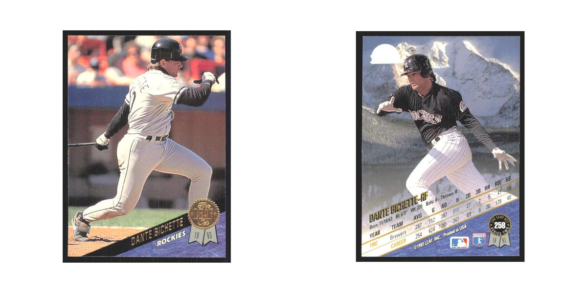 1993 Leaf Dante Bichette Rockies #258