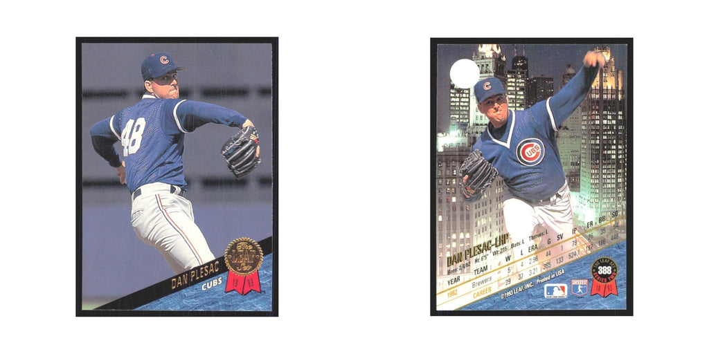 1993 Leaf Dan Plesac Cubs #388
