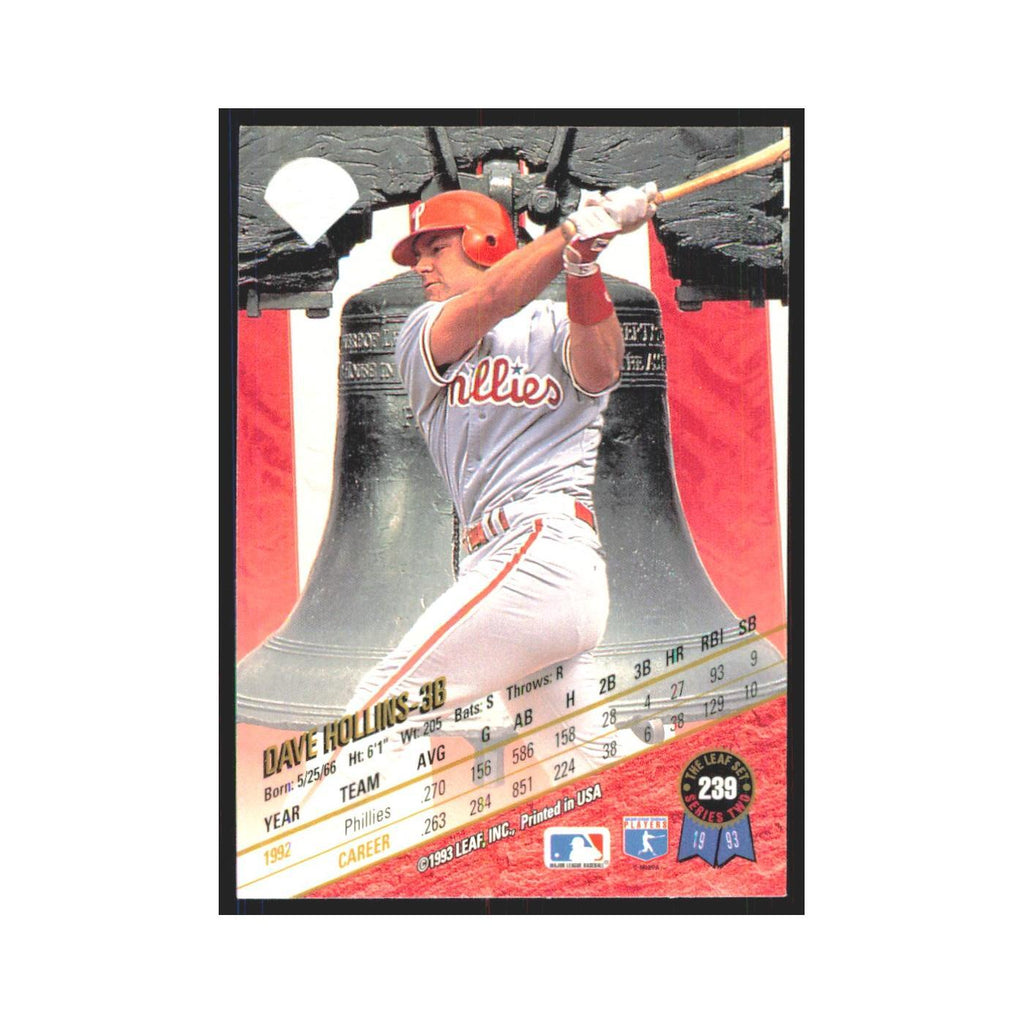 1993 Leaf Dave Hollins Phillies #239