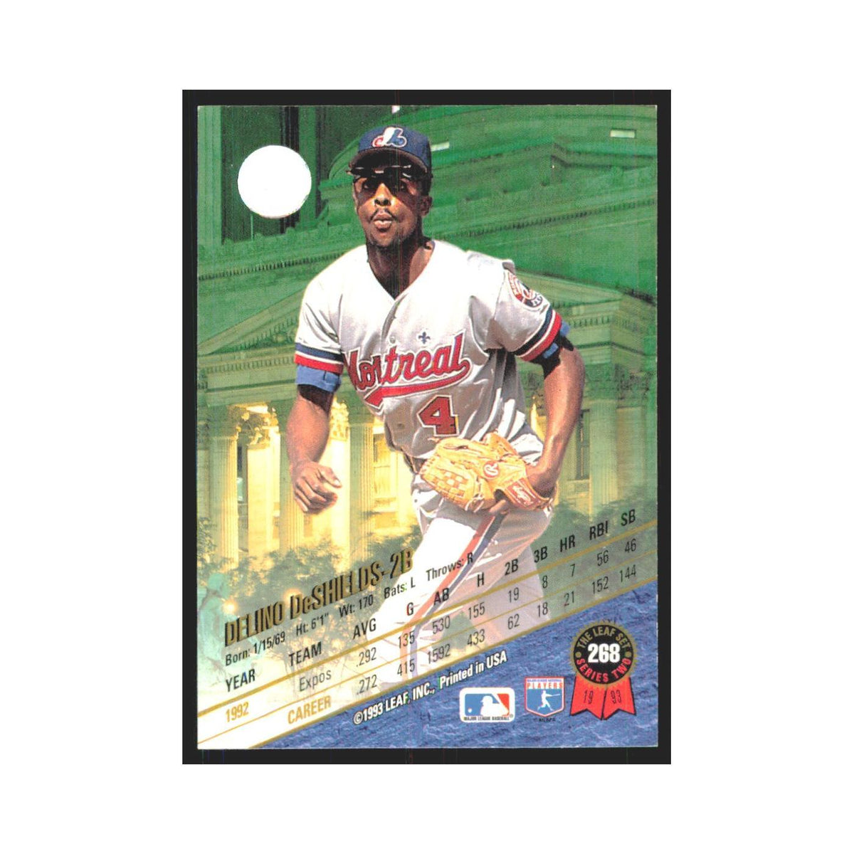 1993 Leaf Delino DeShields Montreal Expos #268