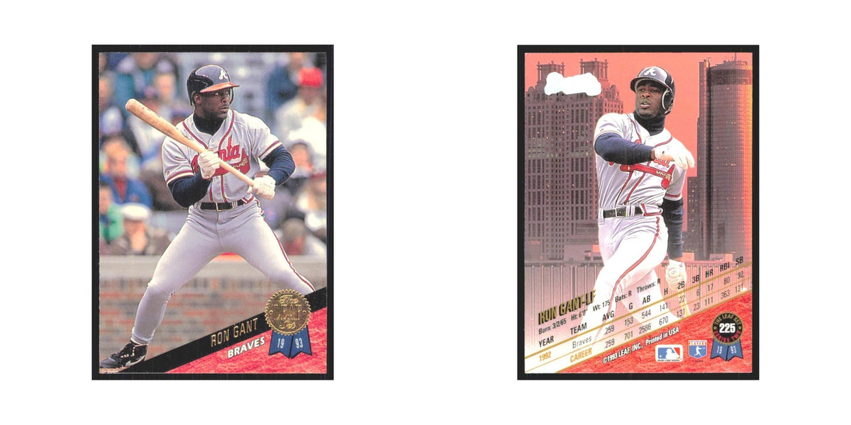 1993 Leaf Ron Gant Braves #225