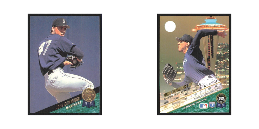 1993 Leaf John Cummings Mariners #303