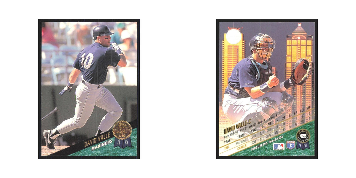 1993 Leaf Dave Valle Mariners #425