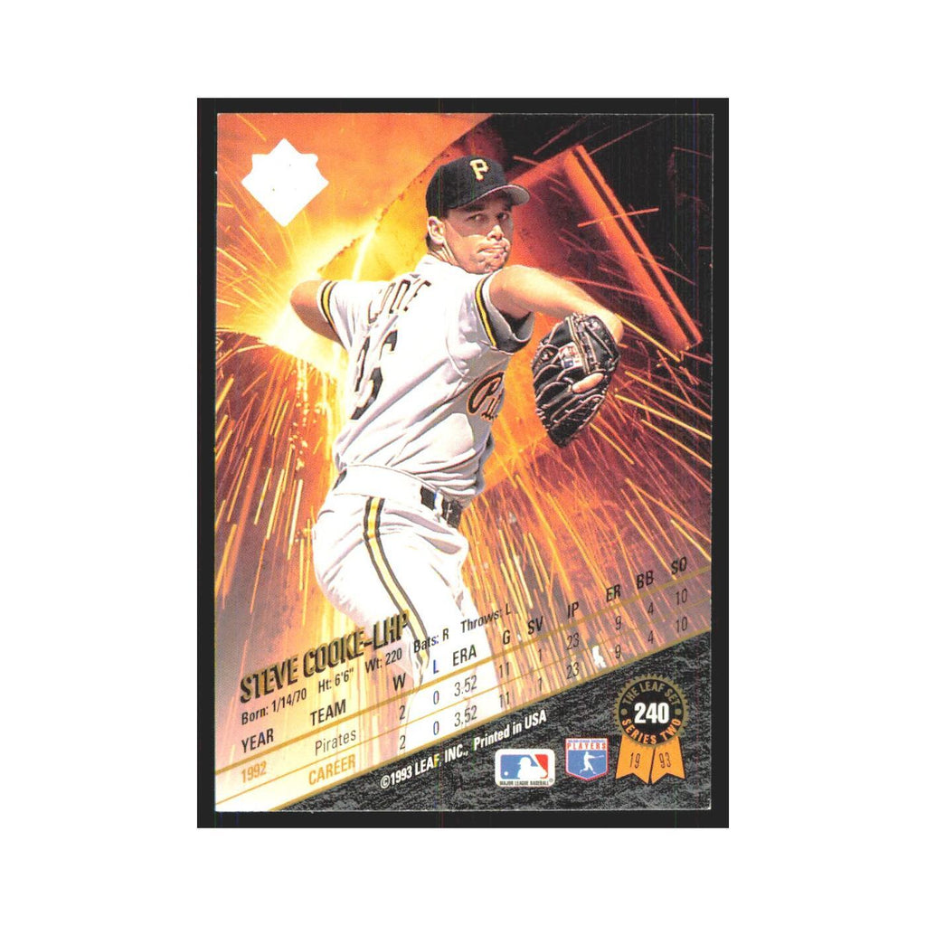 1993 Leaf Steve Cooke Pirates #240