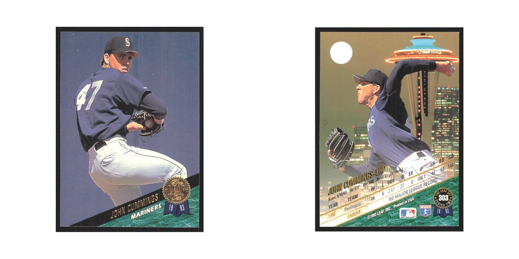 1993 Leaf John Cummings Mariners #303