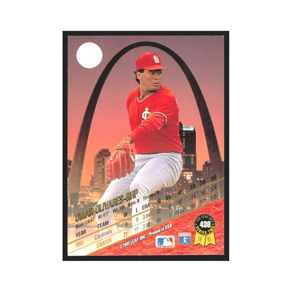 1993 Leaf Omar Olivares Cardinals #438