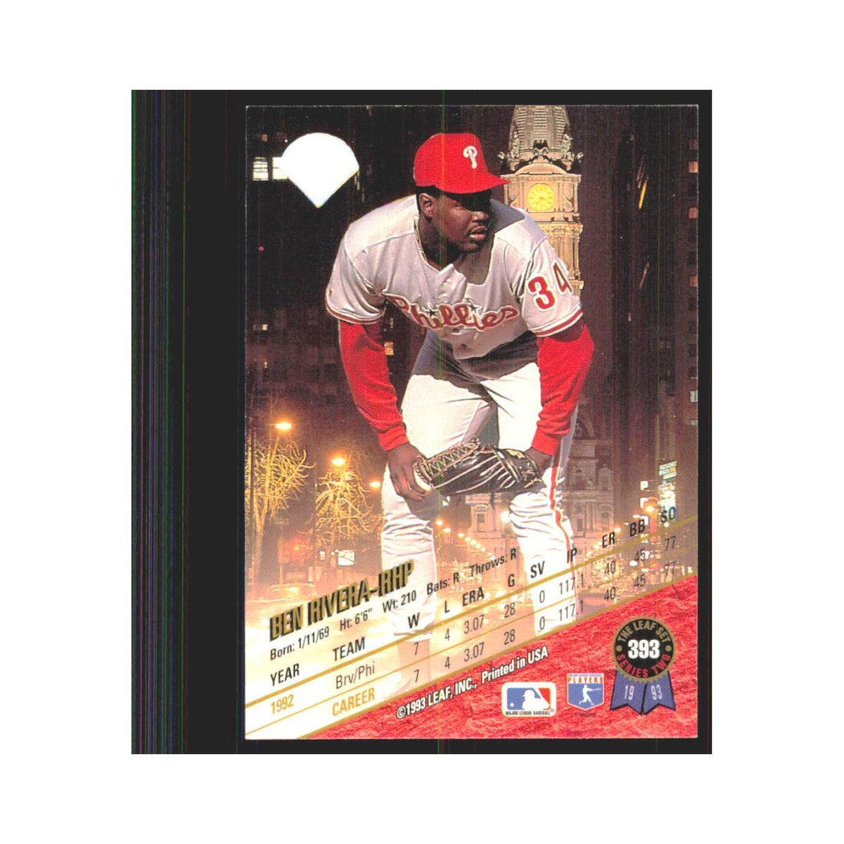 1993 Leaf Ben Rivera Phillies #393