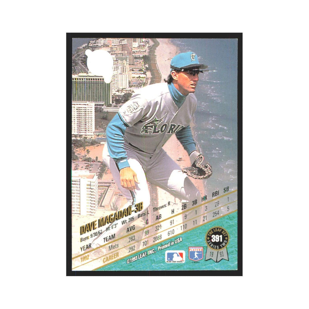 1993 Leaf Dave Magadan Florida Marlins #391