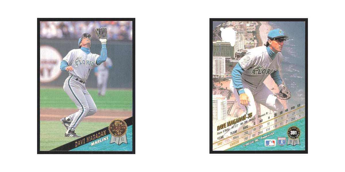 1993 Leaf Dave Magadan Florida Marlins #391