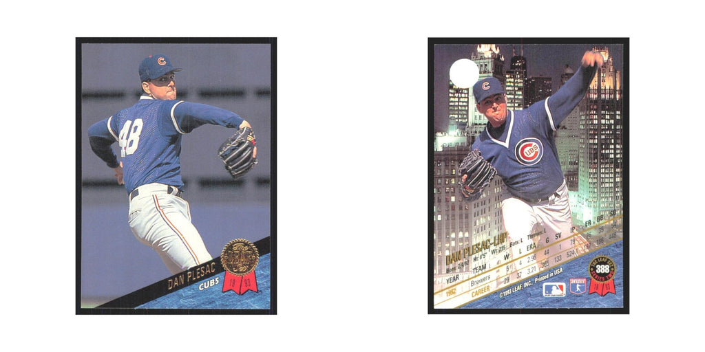 1993 Leaf Dan Plesac Cubs #388