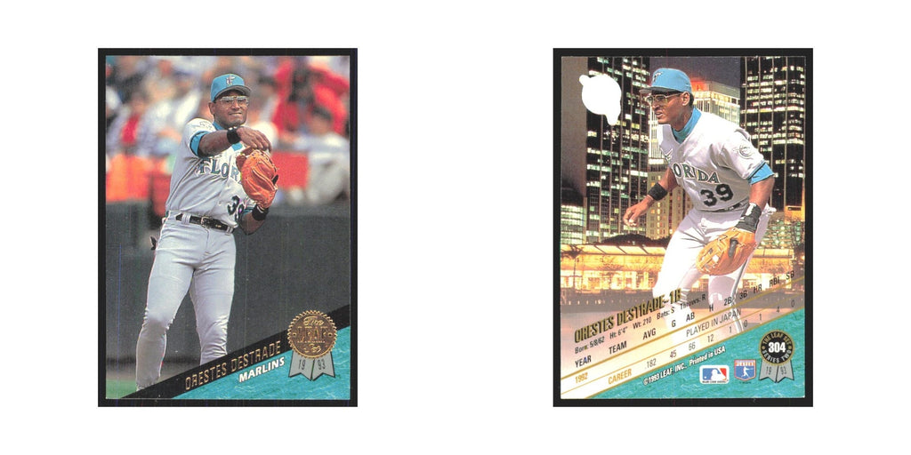 1993 Leaf Orestes Destrade Florida Marlins #304