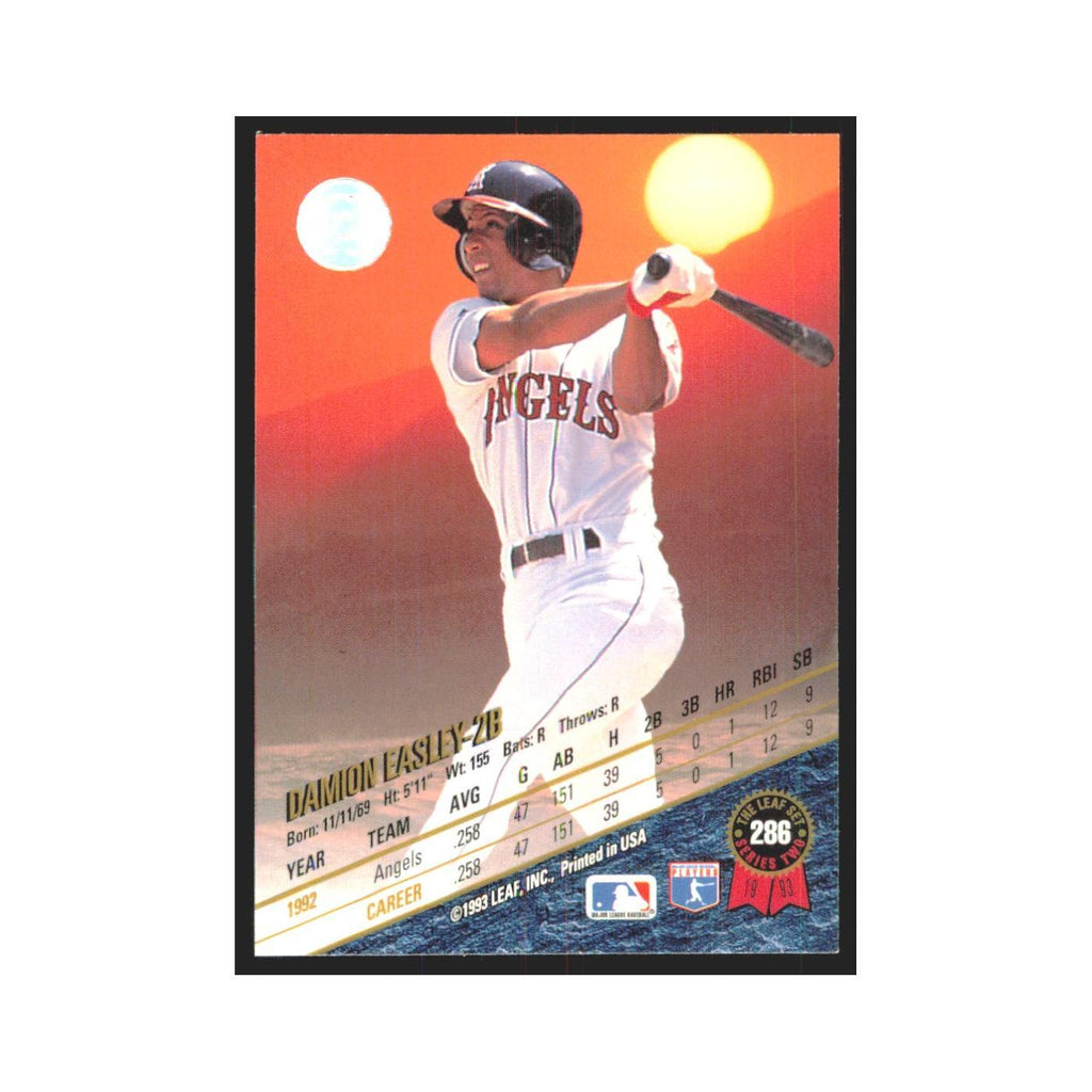 1993 Leaf Damion Easley Angels #286