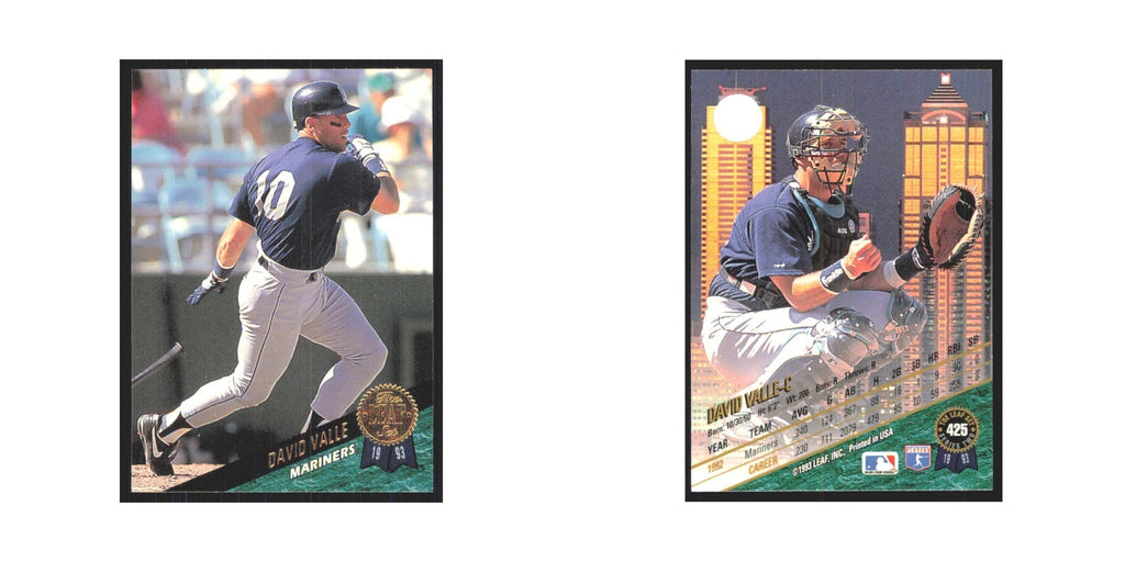 1993 Leaf Dave Valle Mariners #425