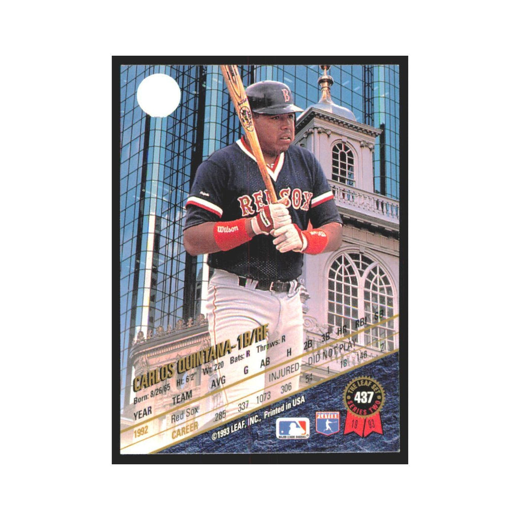 1993 Leaf Carlos Quintana Red Sox #437