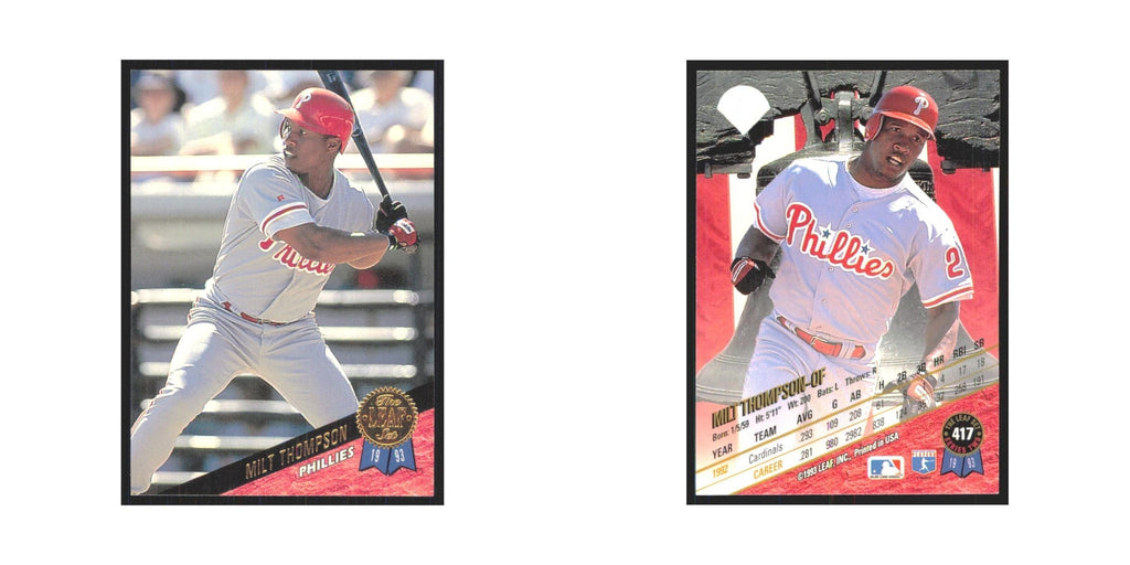 1993 Leaf Milt Thompson Phillies #417