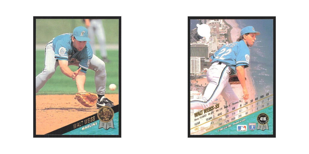 1993 Leaf Walt Weiss Florida Marlins #416