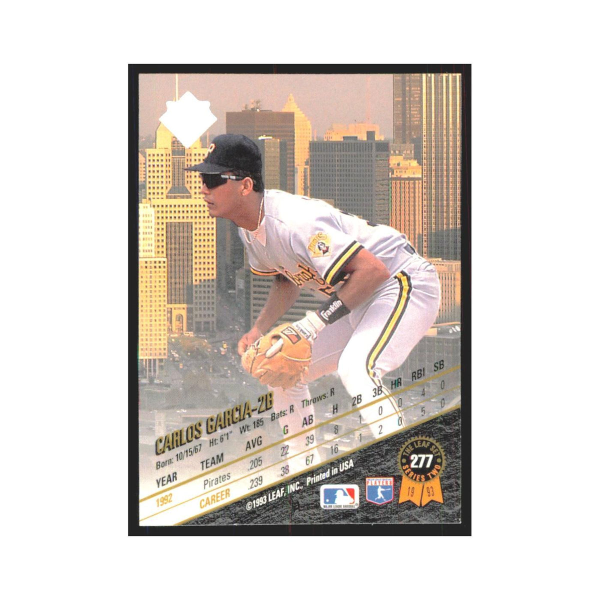 1993 Leaf Carlos Garcia Pirates #277