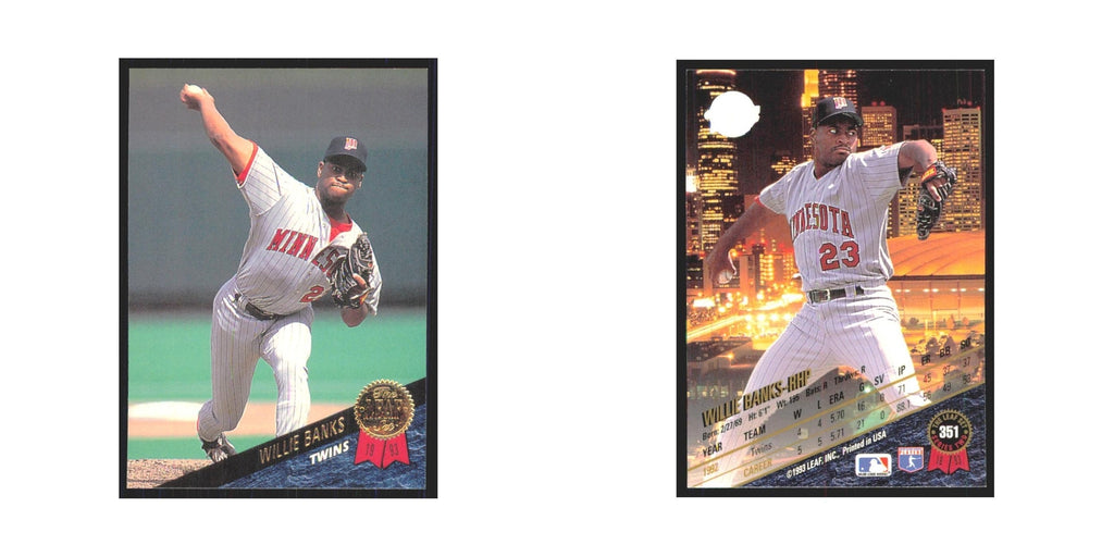 1993 Leaf Willie Banks Twins #351