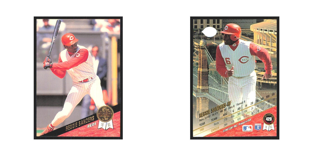 1993 Leaf Reggie Sanders Reds #428