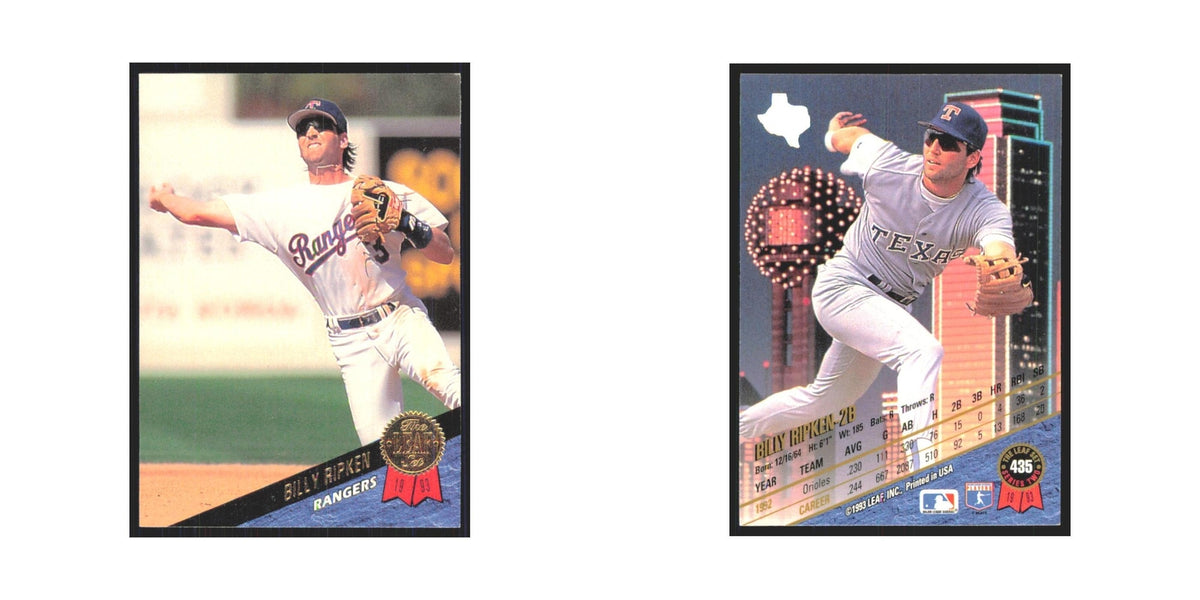 1993 Leaf Billy Ripken Rangers #435