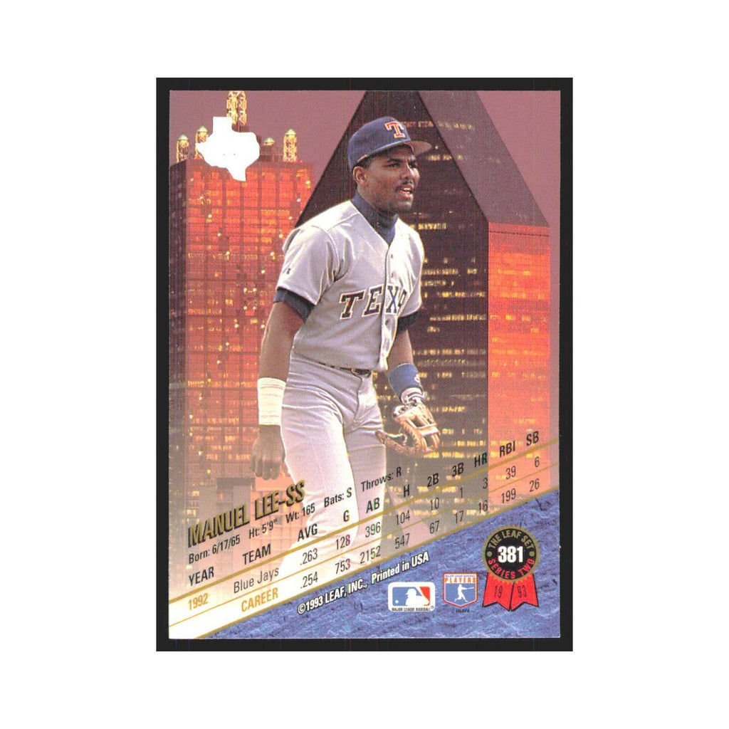 1993 Leaf Manuel Lee Rangers #381