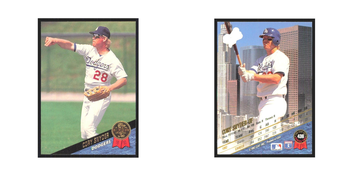 1993 Leaf Cory Snyder Dodgers #436