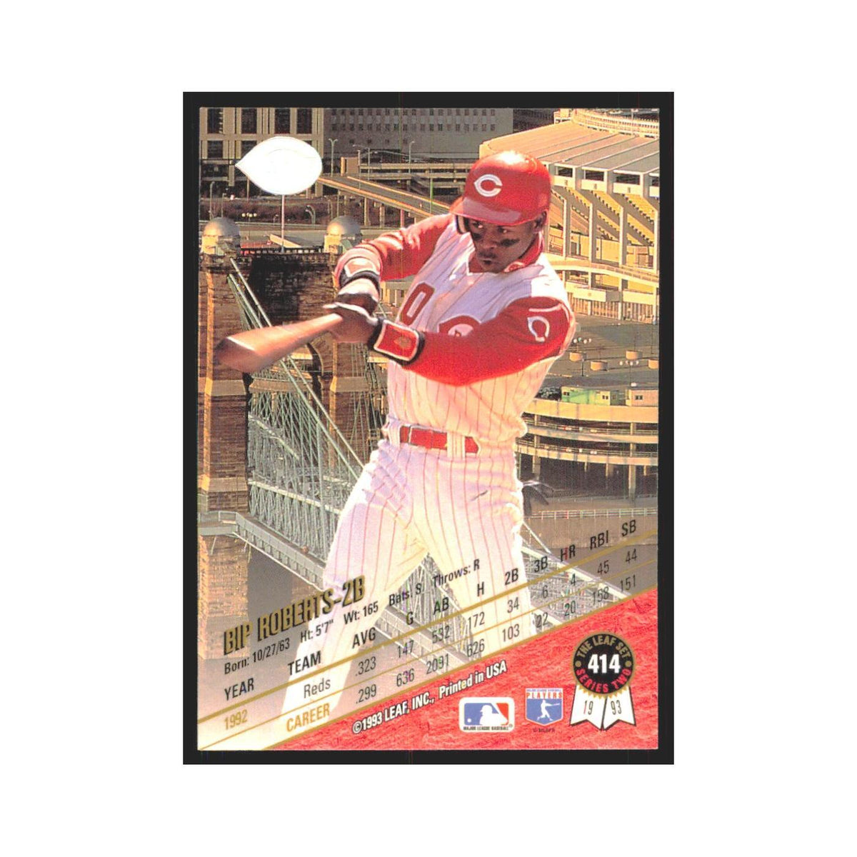 1993 Leaf Bip Roberts Reds #414