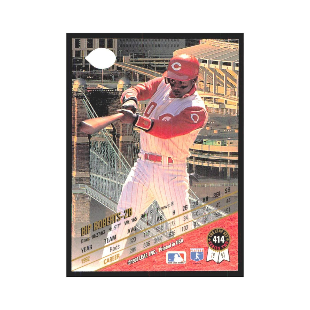1993 Leaf Bip Roberts Reds #414