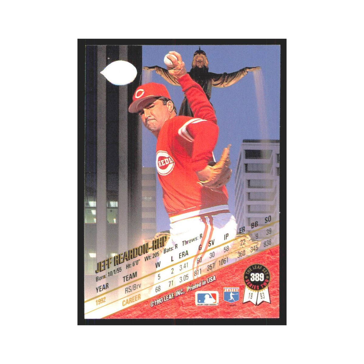 1993 Leaf Jeff Reardon Reds #389
