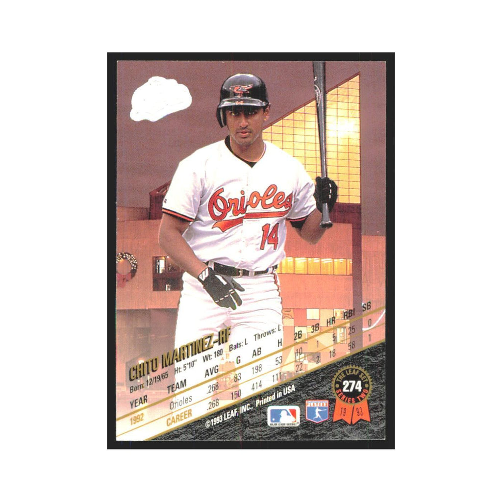 1993 Leaf Chito Martinez Orioles #274