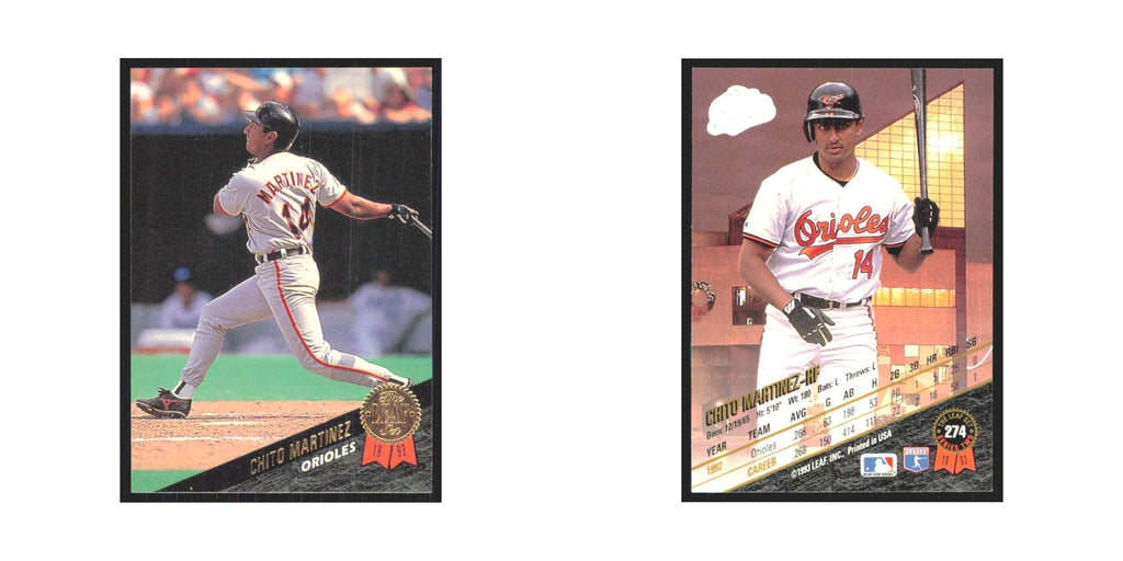 1993 Leaf Chito Martinez Orioles #274