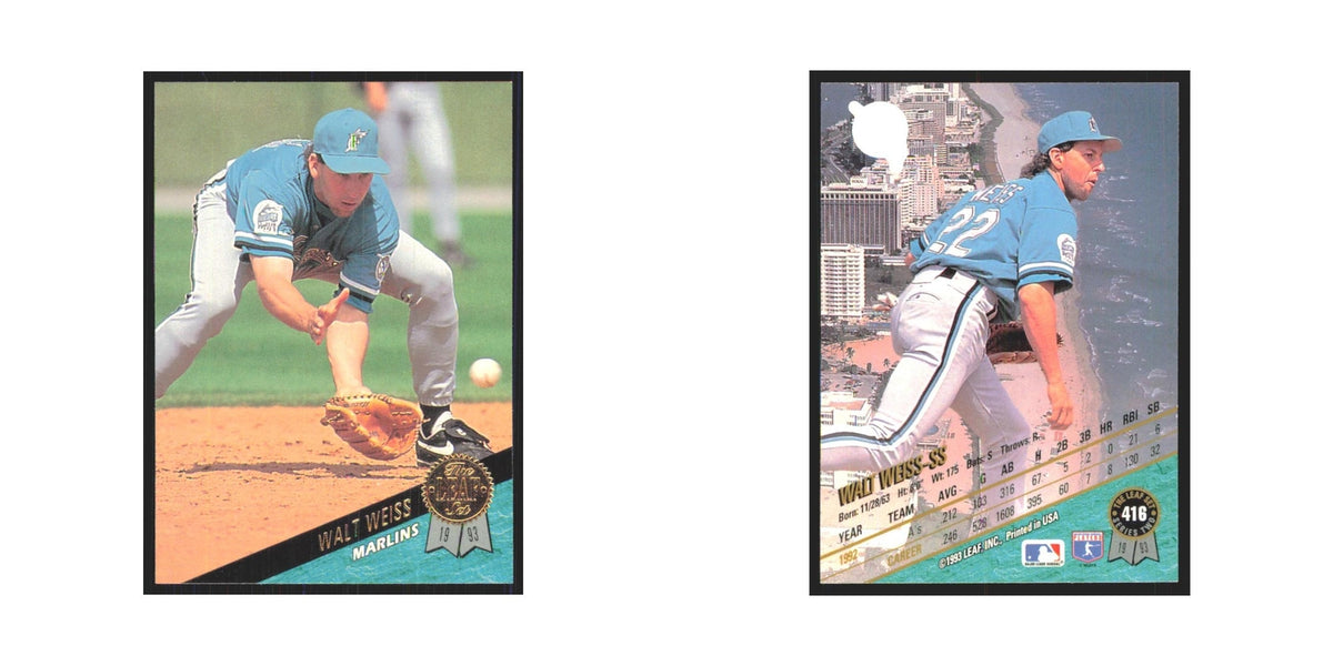 1993 Leaf Walt Weiss Florida Marlins #416