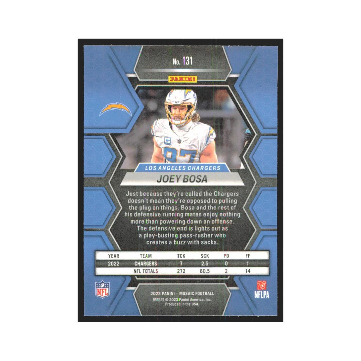 2023 Mosaic Joey Bosa Chargers #131