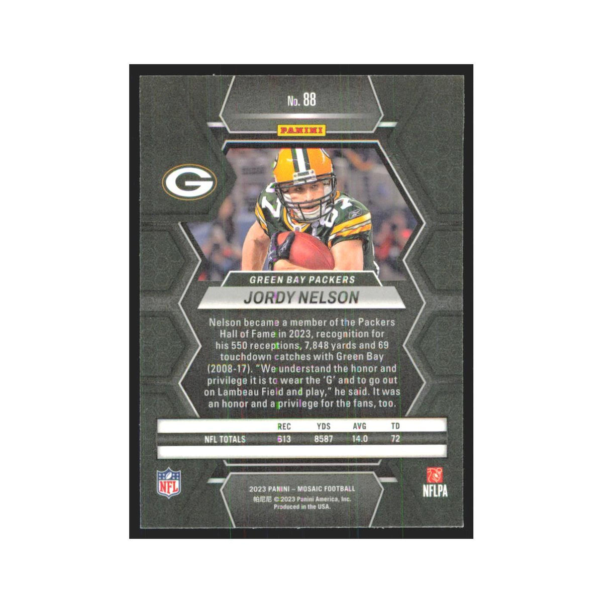 2023 Mosaic Jordy Nelson Packers #88