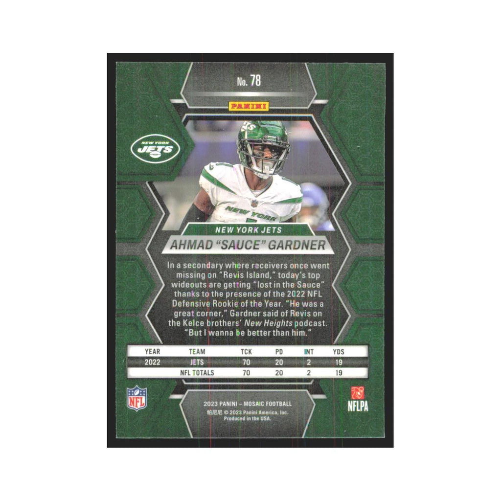 2023 Mosaic Ahmad Sauce Gardner Jets #78