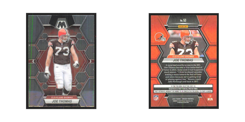 2023 Mosaic Joe Thomas Browns #53
