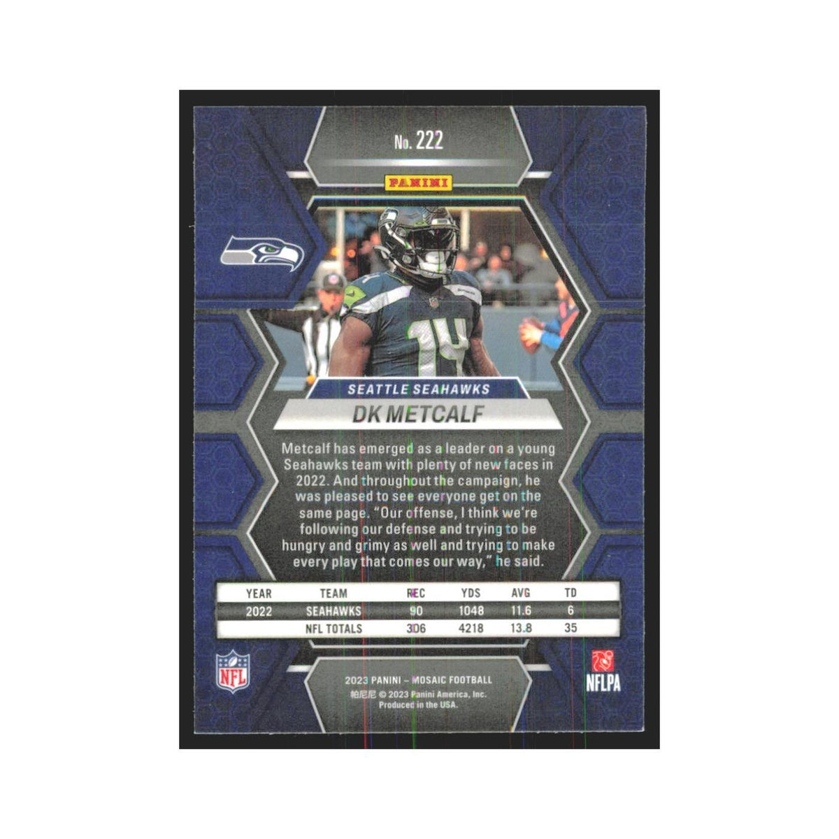 2023 Mosaic DK Metcalf Seahawks #222