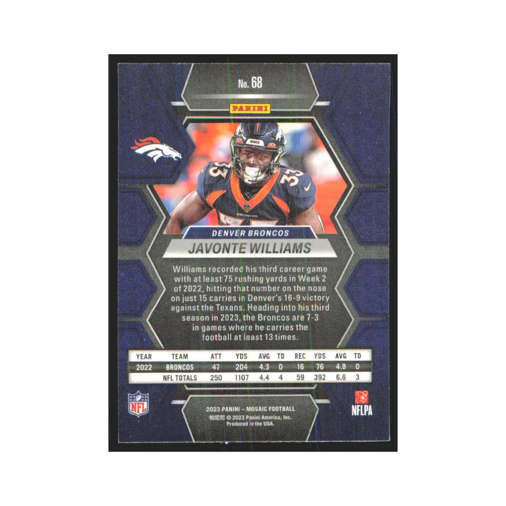 2023 Mosaic Javonte Williams Broncos #68