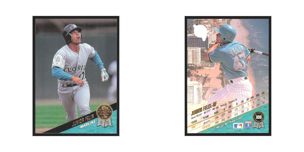 1993 Leaf Junior Felix Florida Marlins #333