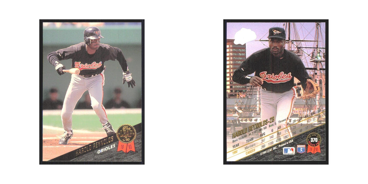 1993 Leaf Harold Reynolds Orioles #370