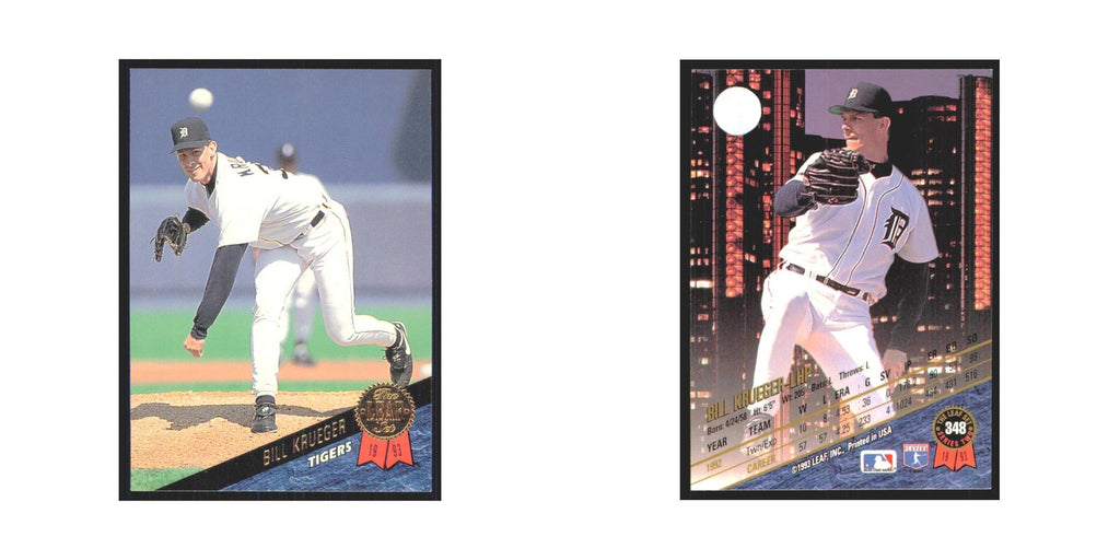 1993 Leaf Bill Krueger Tigers #348