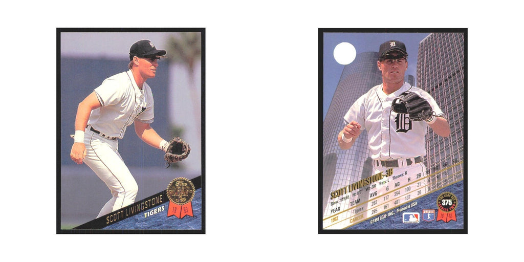1993 Leaf Scott Livingstone Tigers #375