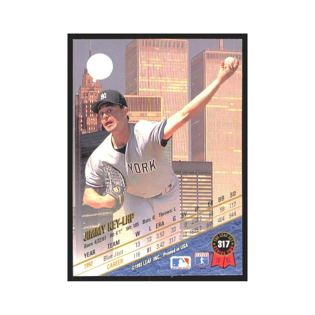 1993 Leaf Jimmy Key Yankees #317