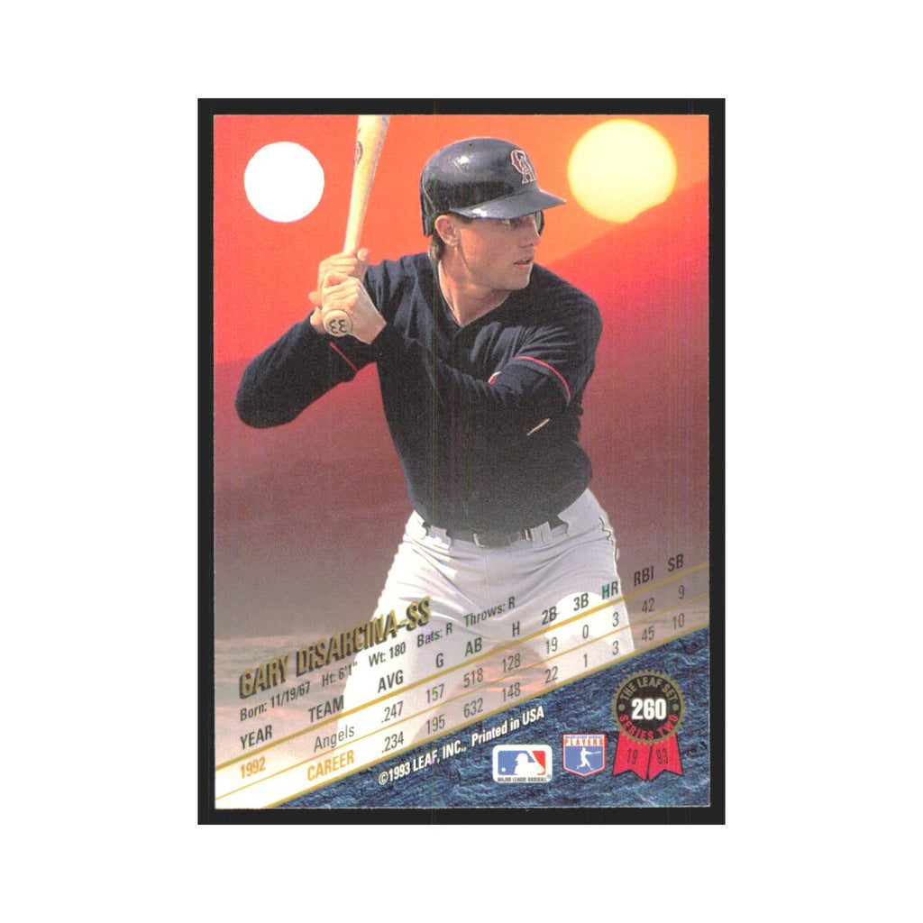 1993 Leaf Gary DiSarcina Angels #260