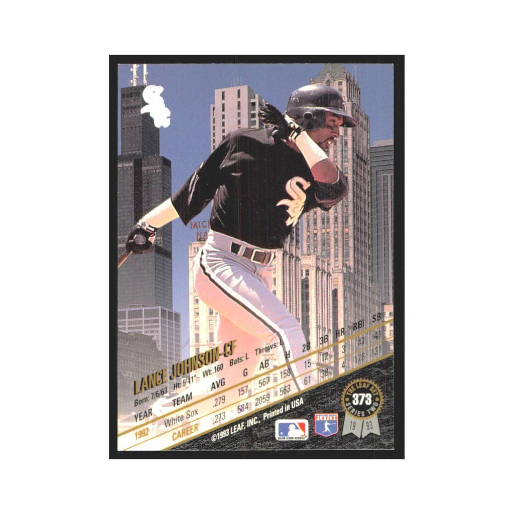 1993 Leaf Lance Johnson White Sox #373
