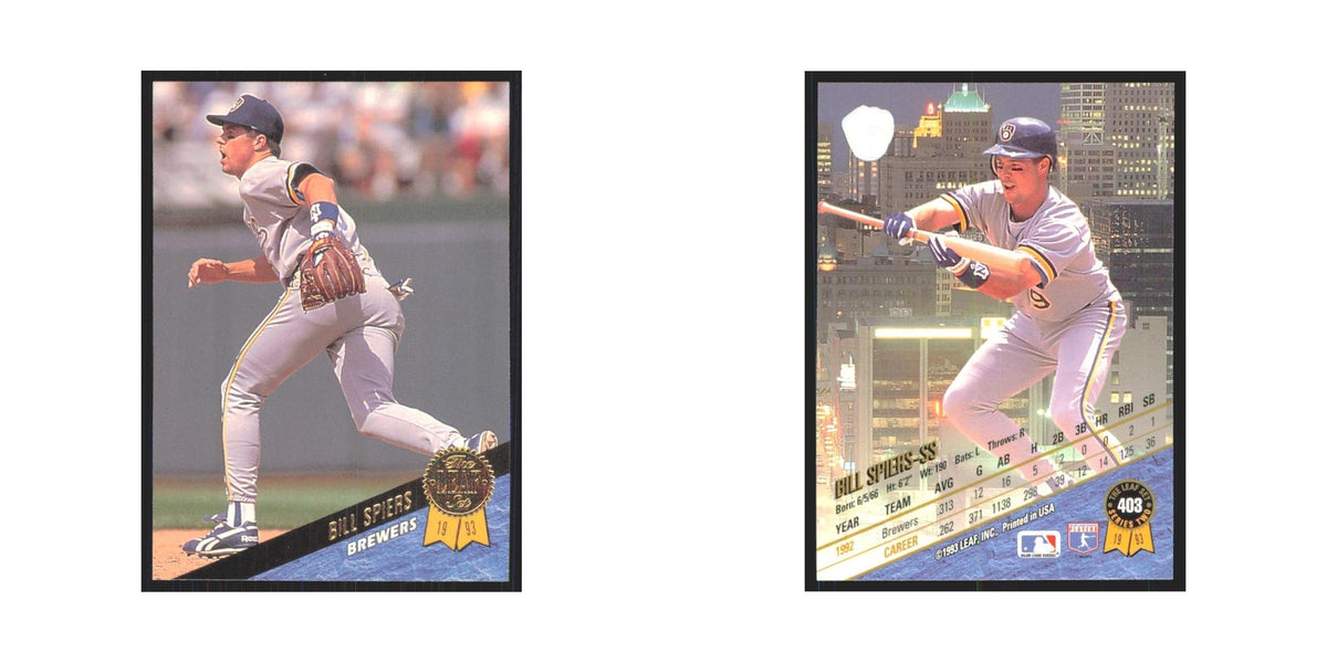 1993 Leaf Bill Spierss Brewers #403